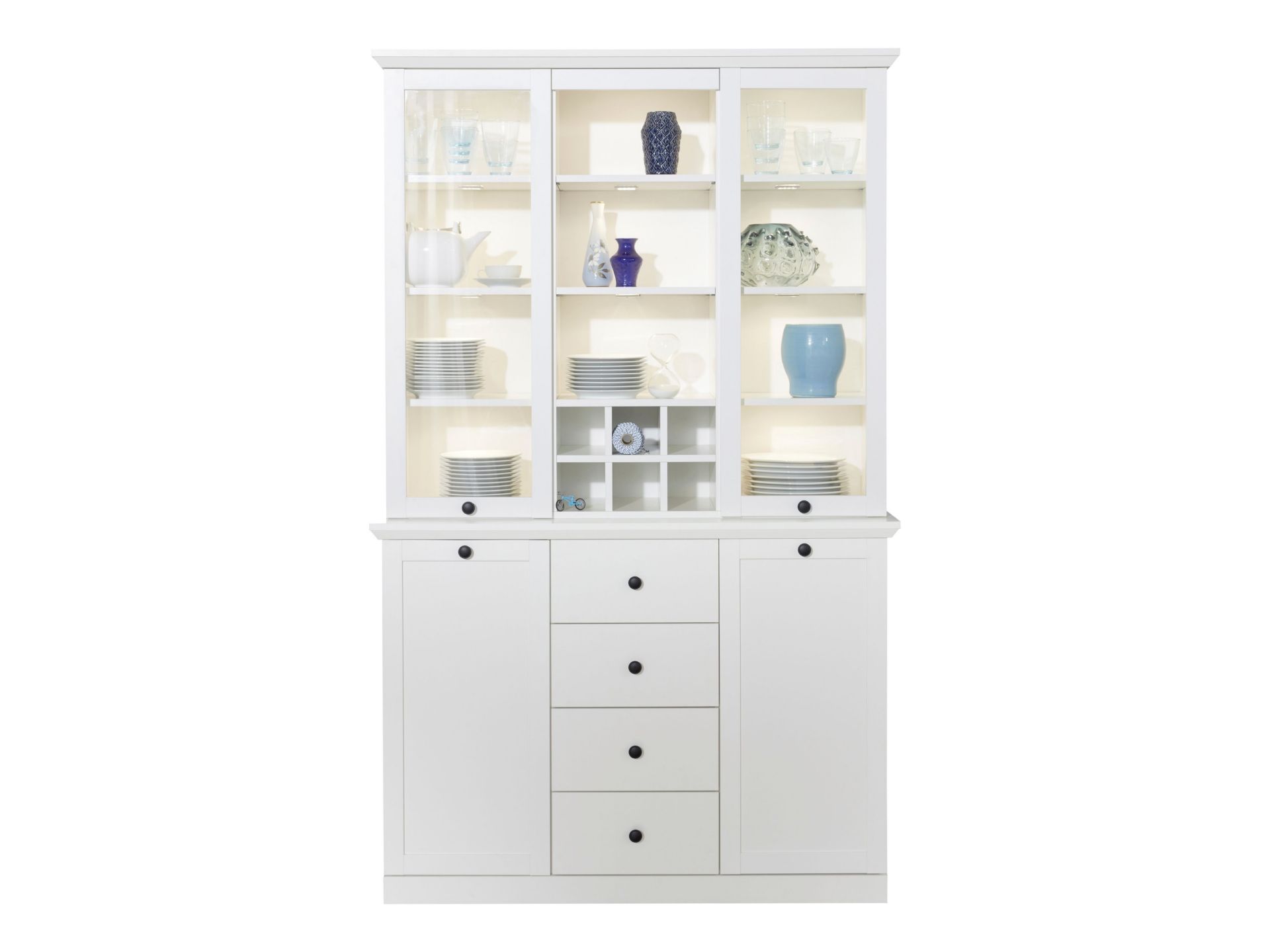 trendteam Brandson Baxter Buffet Set Weiß Dekor