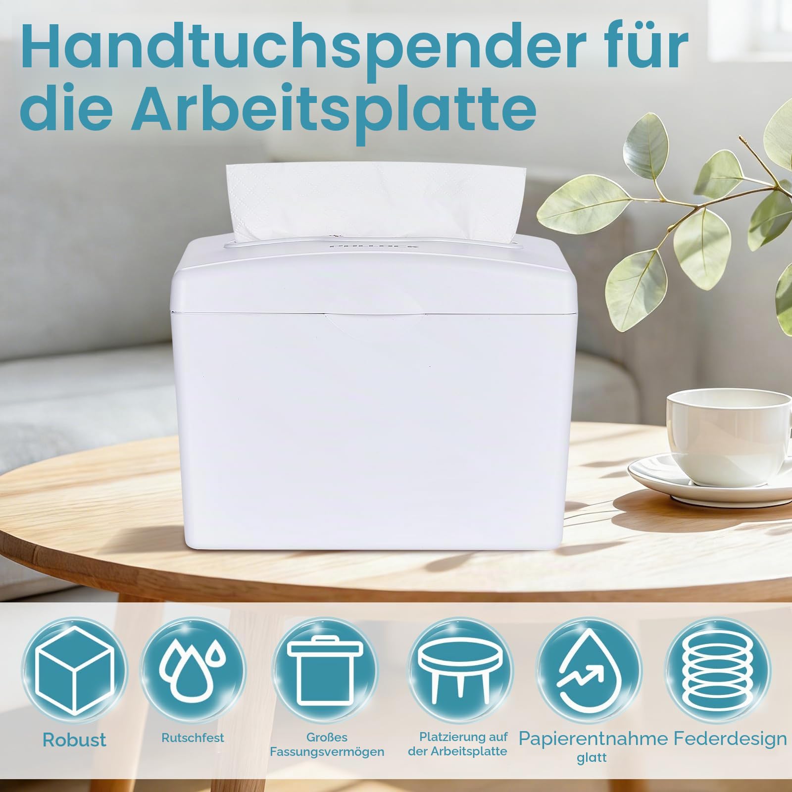 Pollock Paper Towel Tischspender Weiß Multifold 200 Tücher