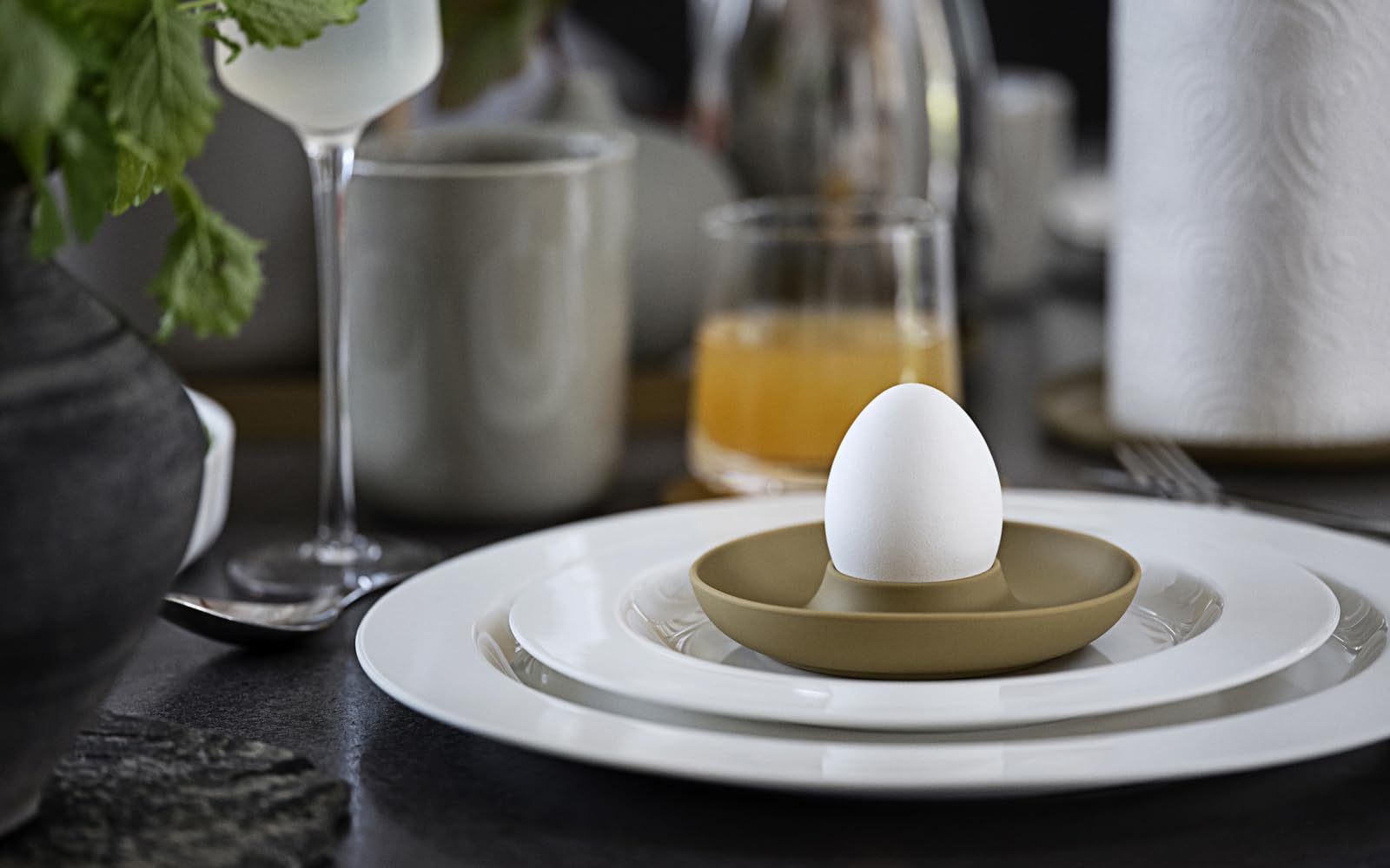 Zone Denmark Singles Eierbecher Silikon Warm Grey 4er-Set