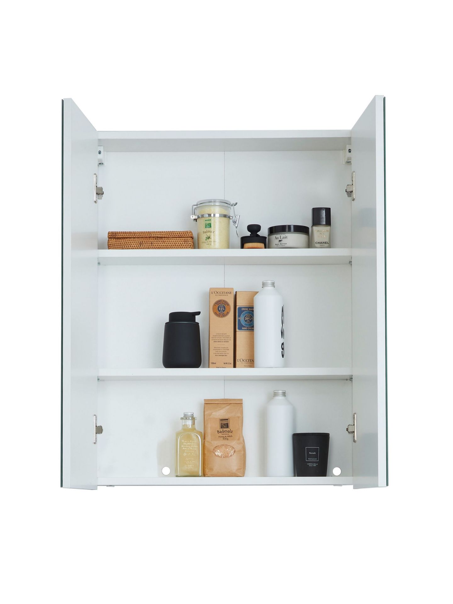 trendteam Line Spiegelschrank Weiß Spiegelglas Bad