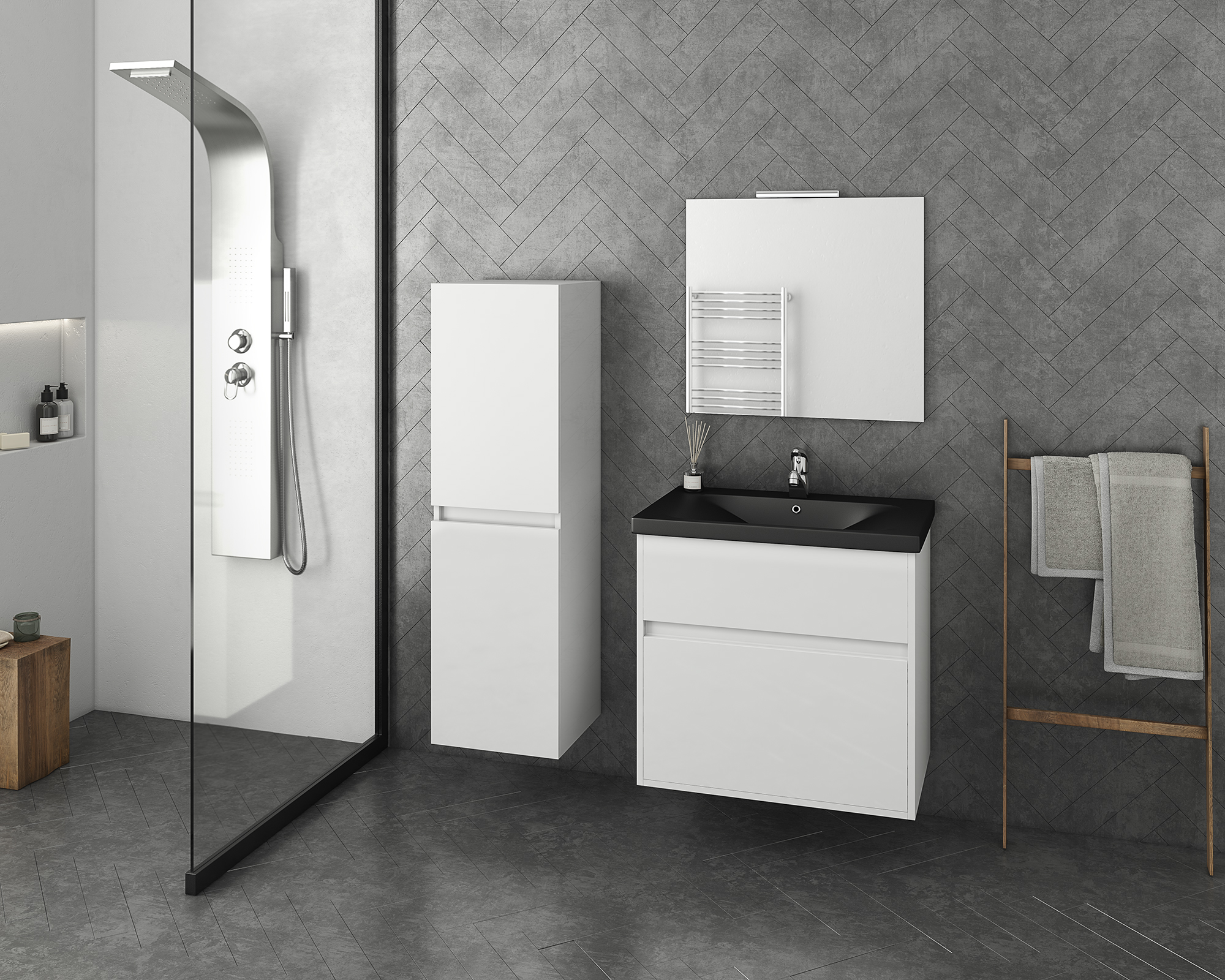 DROP Martinidis Instinct 65 Badmöbel White BL 1