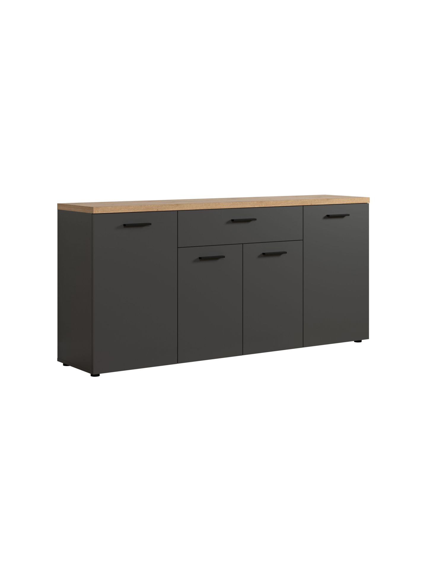 trendteam Baggio Sideboard Kommode Anthrazit Eiche