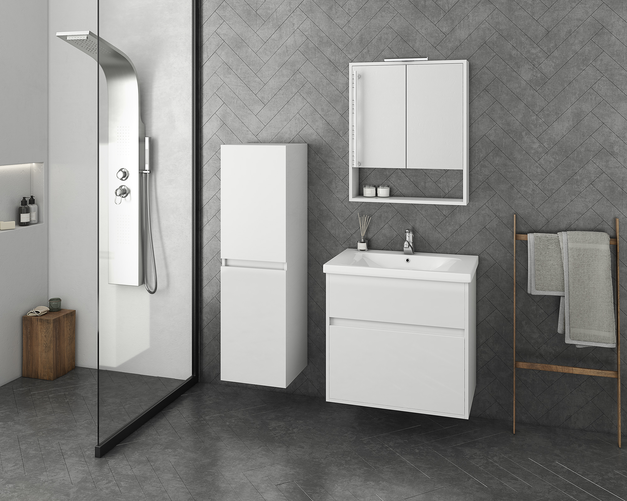 DROP Martinidis Instinct 65 Waschtischunterschrank Weiß 65cm