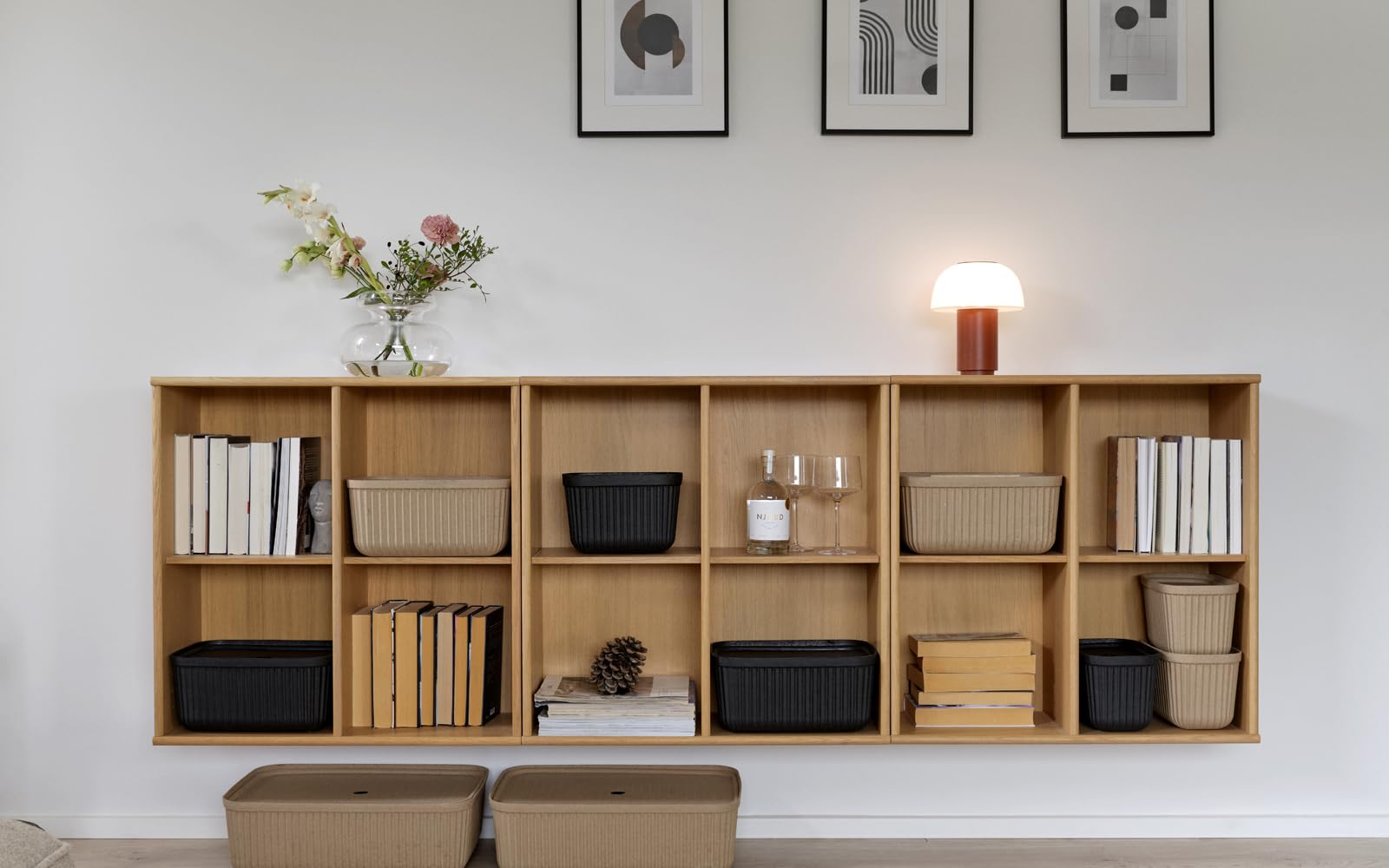 Zone Denmark Pulp Aufbewahrungsbox Braun 2er 23x15x15 cm
