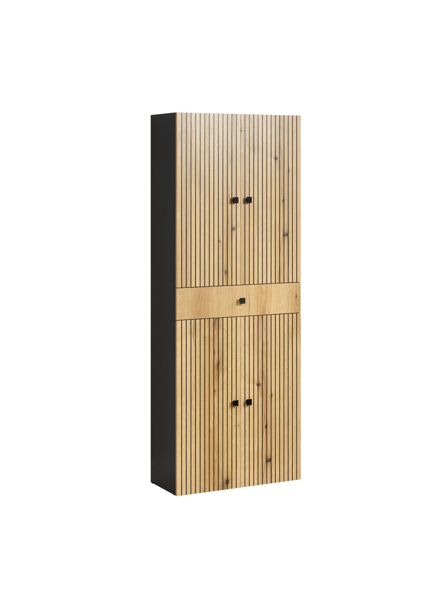 trendteam Badezimmer PureBliss Hochschrank Anthrazit Eiche