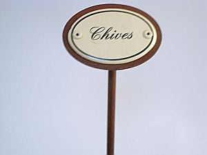 Münder Email Kräuterstecker Emailschild 6x4 englisch Parsley 25cm Spieß