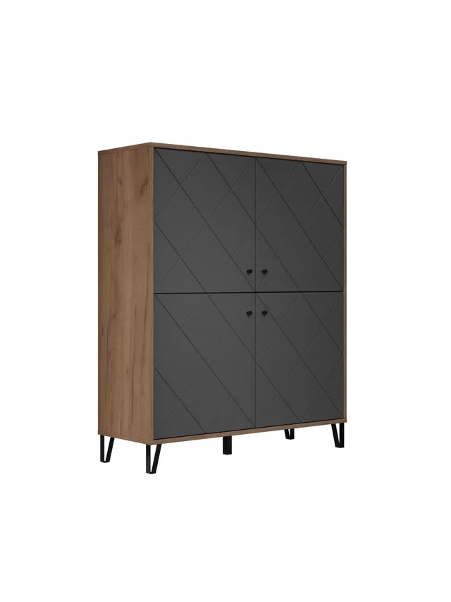 trendteam Montez Highboard Eiche Kraft Graphit
