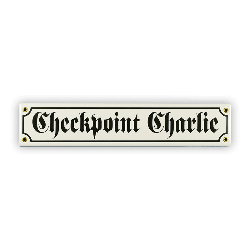 Münder Email Lagerschilder Checkpoint Charlie Schild 40 cm