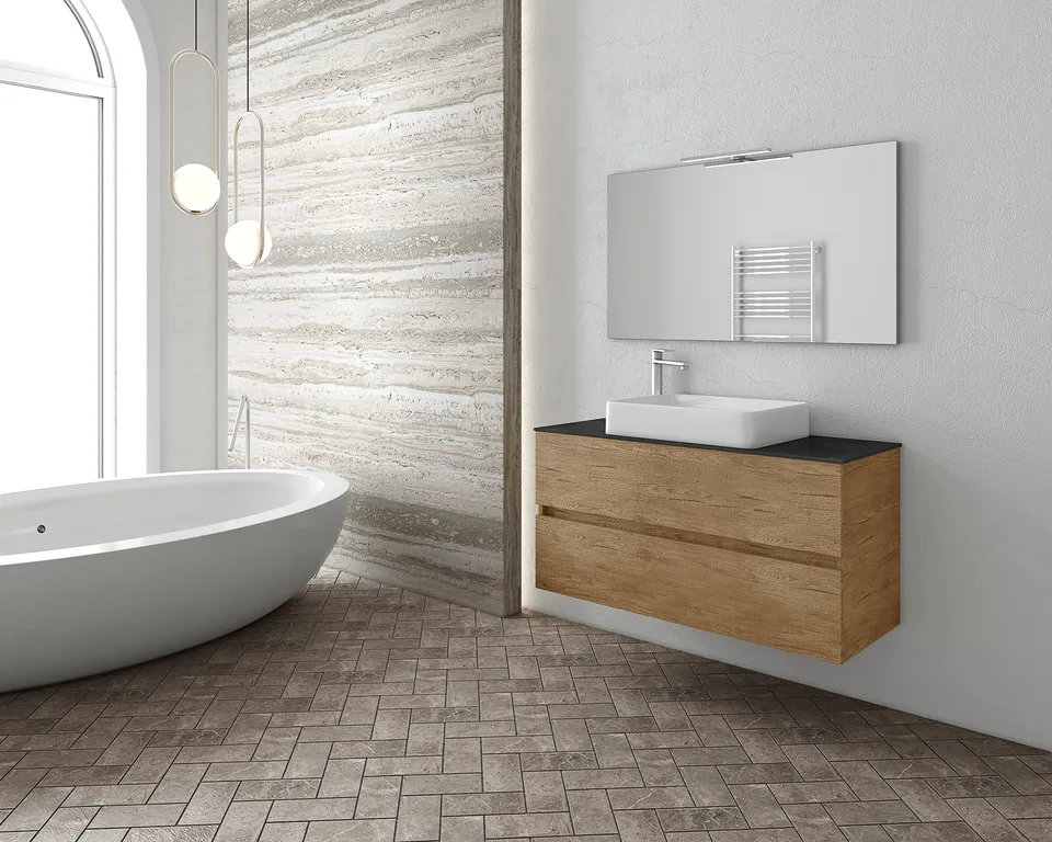 DROP Martinidis Luxus 100 Waschtischunterschrank Wood Top 100 cm