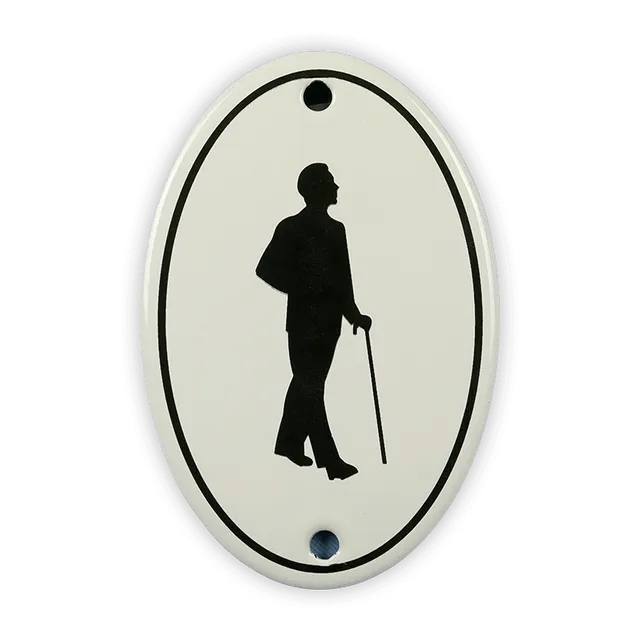 Münder Email Lagerschilder WC Herren Emailschild oval