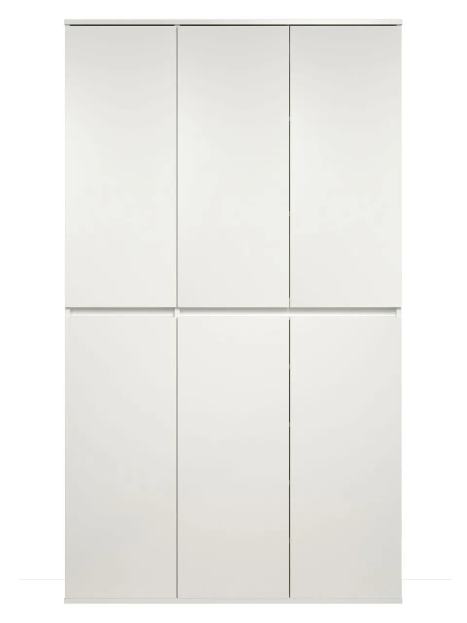 trendteam Nevada Mehrzweckschrank 6TR Weiß Flurschrank Melamin