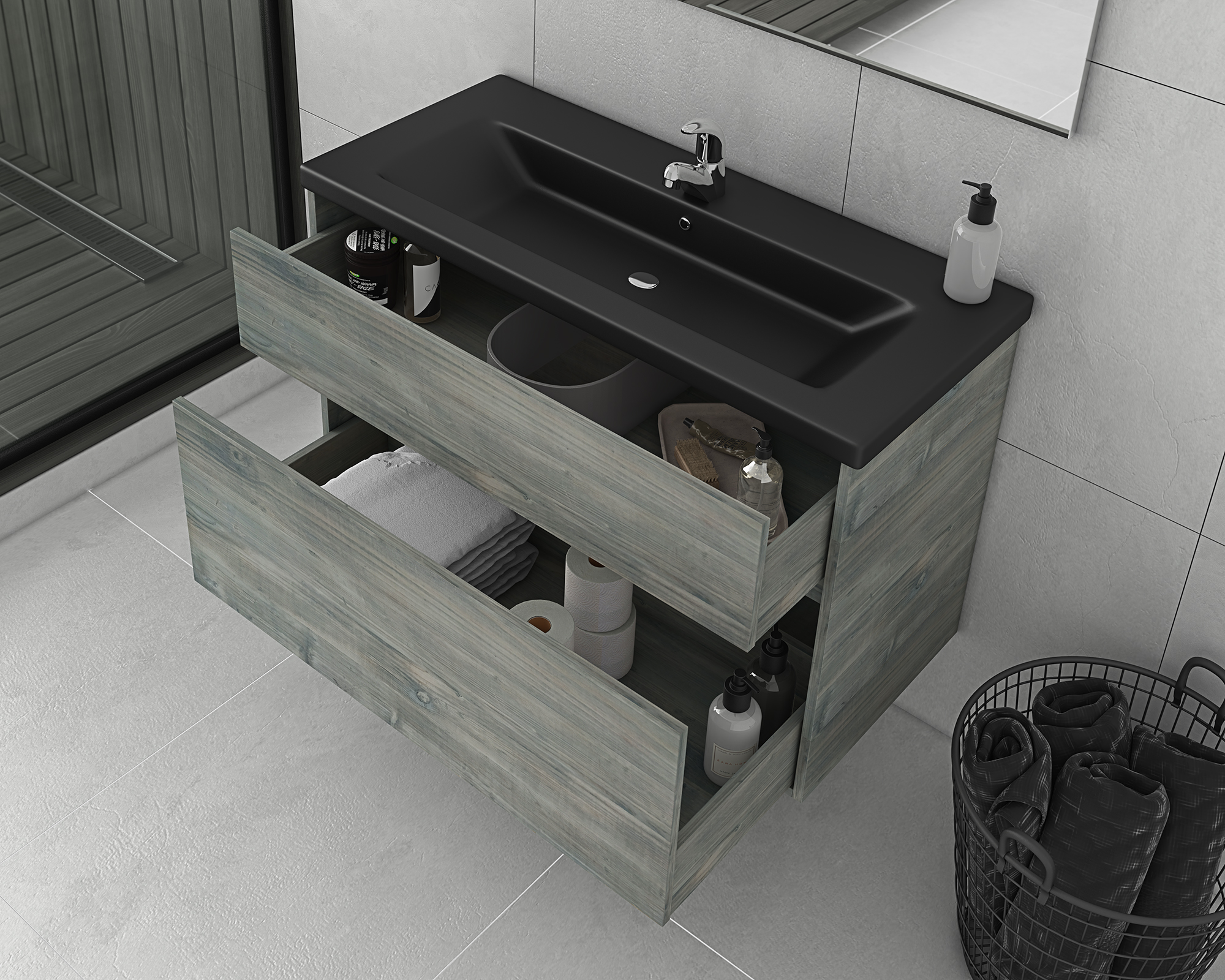 DROP Martinidis Instinct 100 Waschtischunterschrank Smoked Oak 100 cm