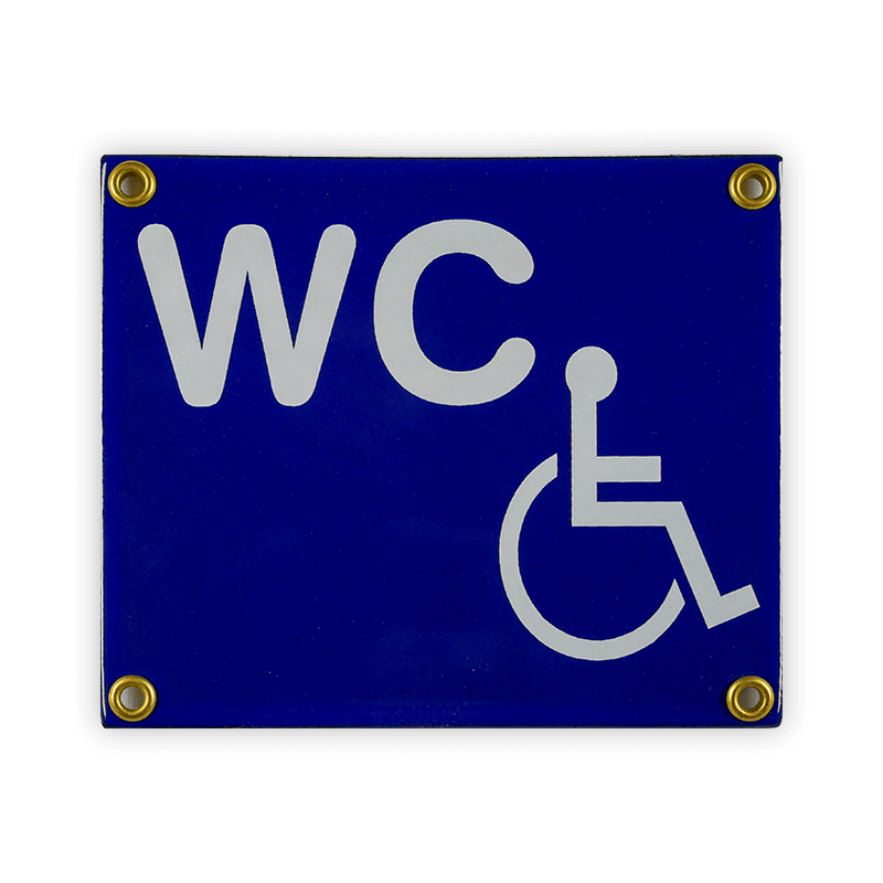 Münder Email Emailschild 14x12 cm WC Rollstuhl