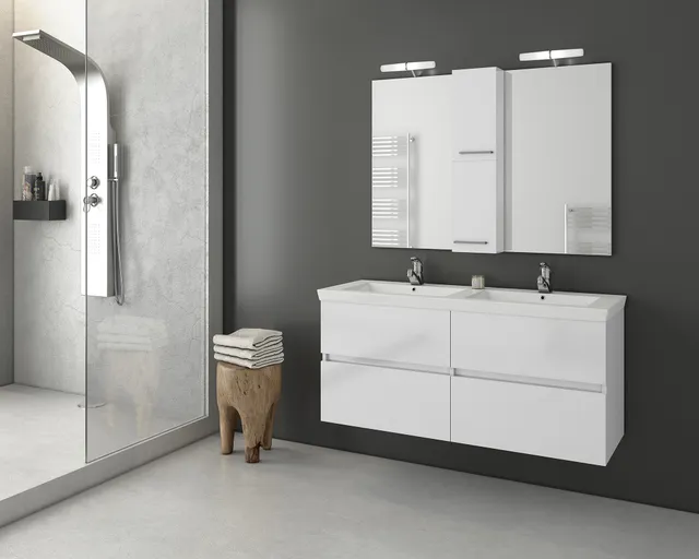 DROP Martinidis Luxus 120 Waschtischunterschrank Weiß