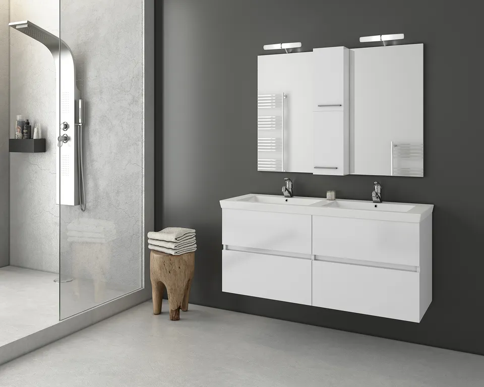 DROP Martinidis Luxus 120 Waschtischunterschrank Weiß