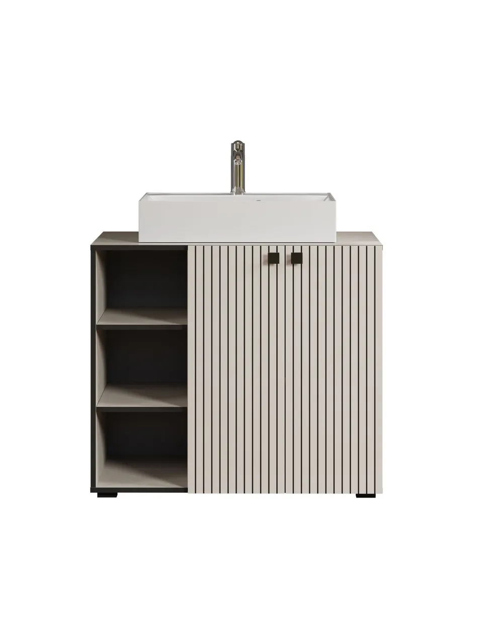 trendteam PureBliss Waschbeckenunterschrank Cashmere Waschbecken