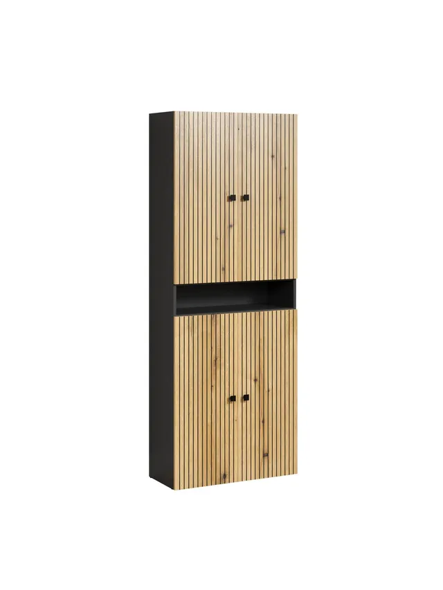 trendteam PureBliss Hochschrank Anthrazit Evoke Eiche