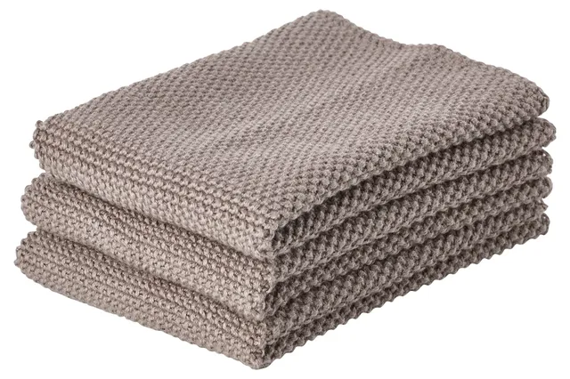 Zone Denmark Kitchen Putzlappen 27x27 cm Taupe 3er-Set