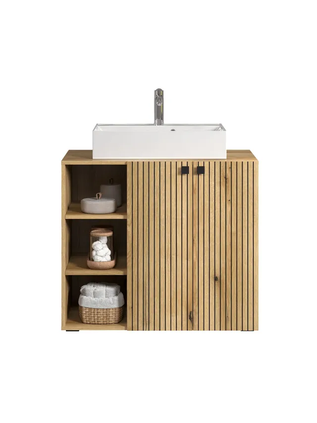 trendteam PureBliss Waschbeckenunterschrank Becken Eiche