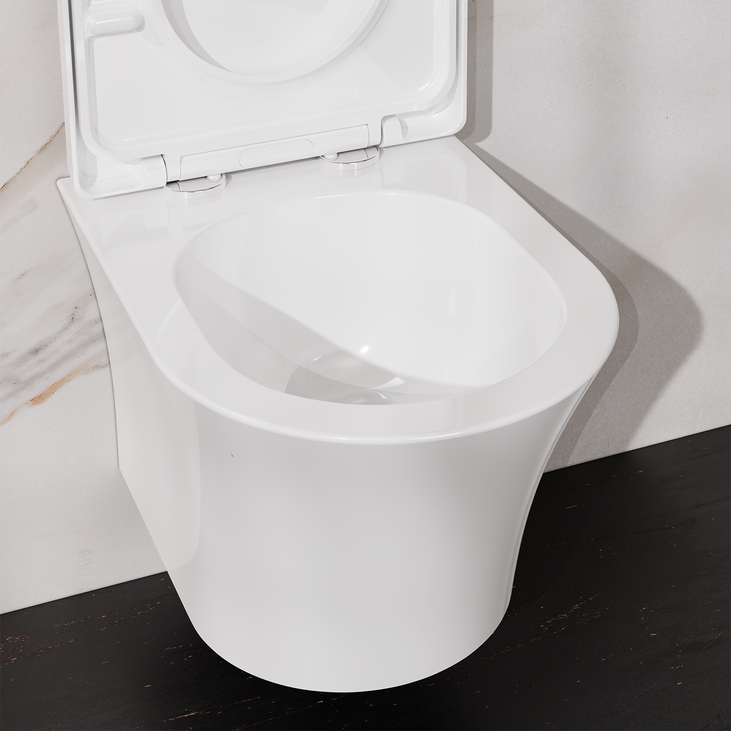 Treos Serie 810 WC-Set 48,5cm spülrandlos mit Sitz weiß