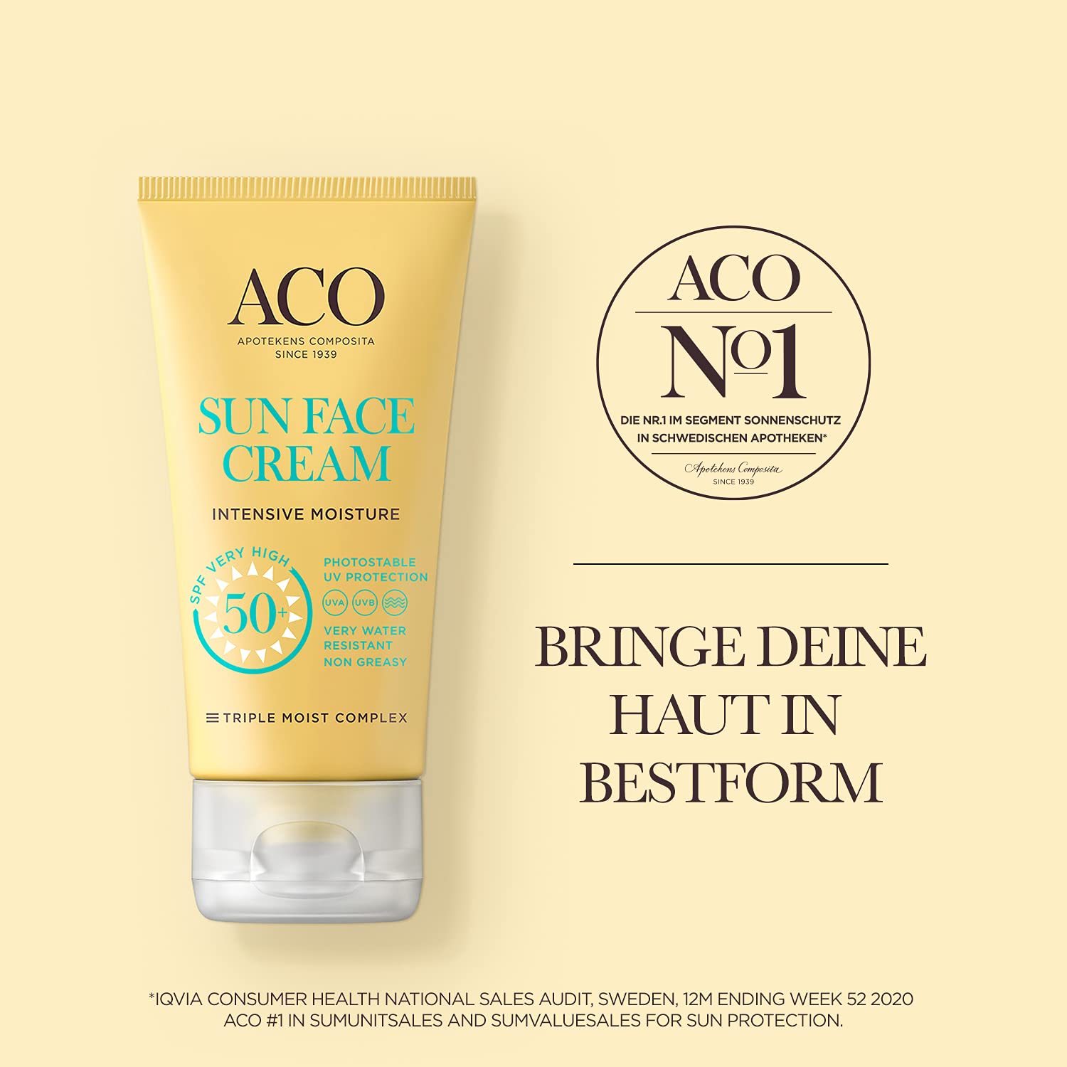 ACO Sun Face Cream Sonnencreme LSF 50+ 50 ml Parfümfrei