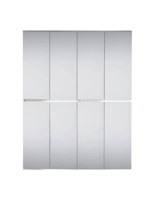 trendteam Mirror Garderobenschrank-Kombi weiß Spiegel