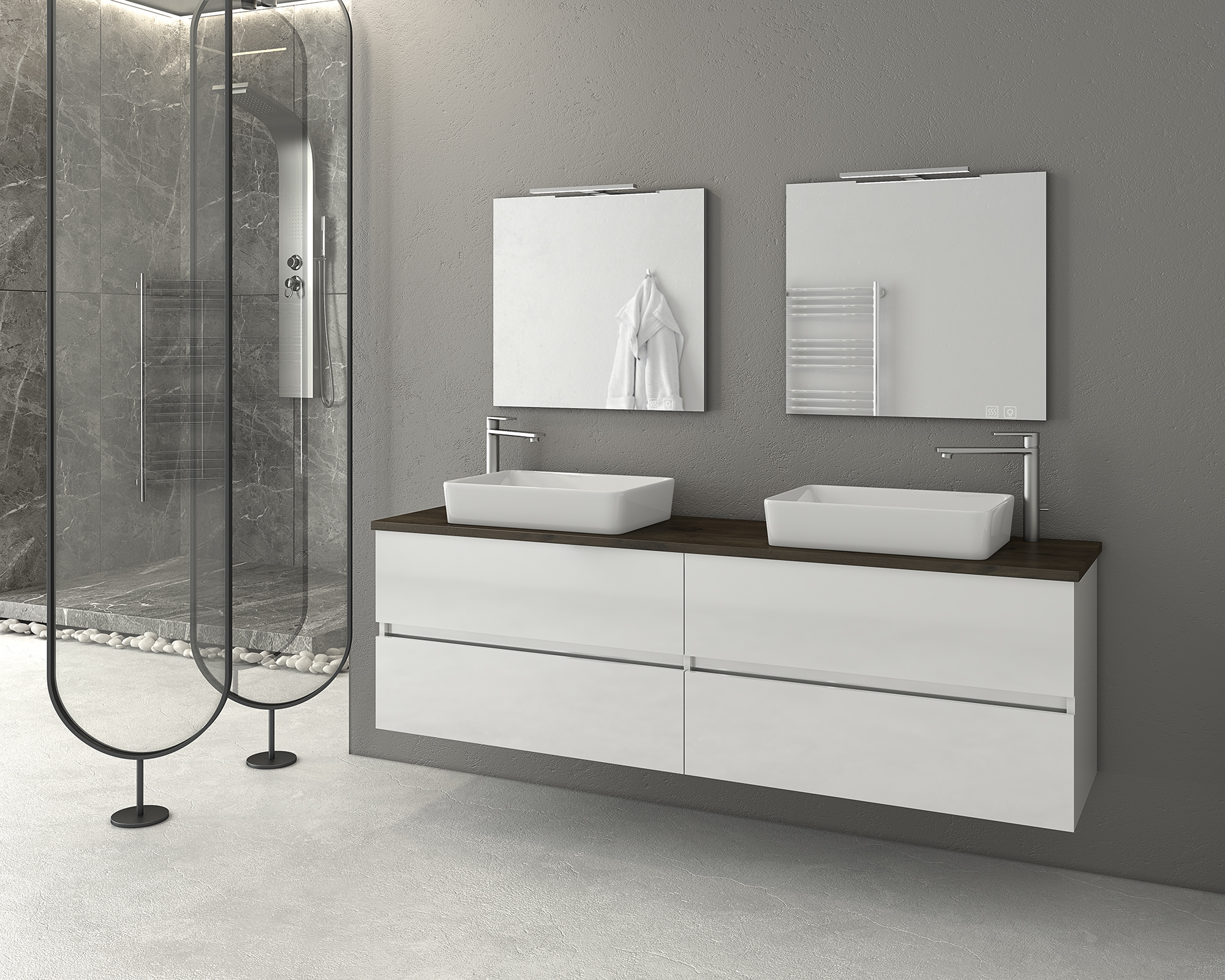 DROP Martinidis Luxus 160 White-1 Badmöbel Weiß
