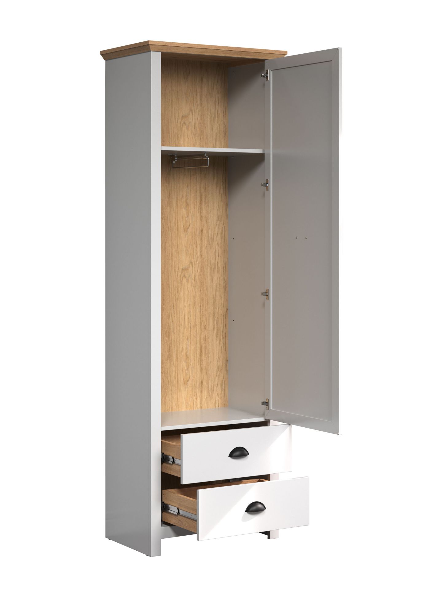trendteam Landside Garderobenschrank Lichtgrau Eiche