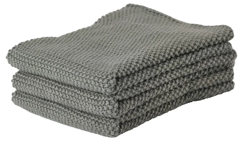 Zone Denmark Spüllappen Baumwolle Olive Green 3 Stück