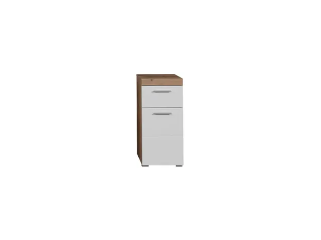 trendteam Amanda Standtype Badschrank Weiß Asteiche