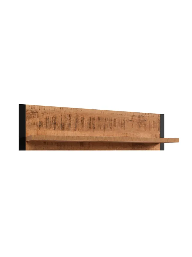 trendteam Enna Wandboard Mango Schwarz Hängeregal Wohnzimmerregal