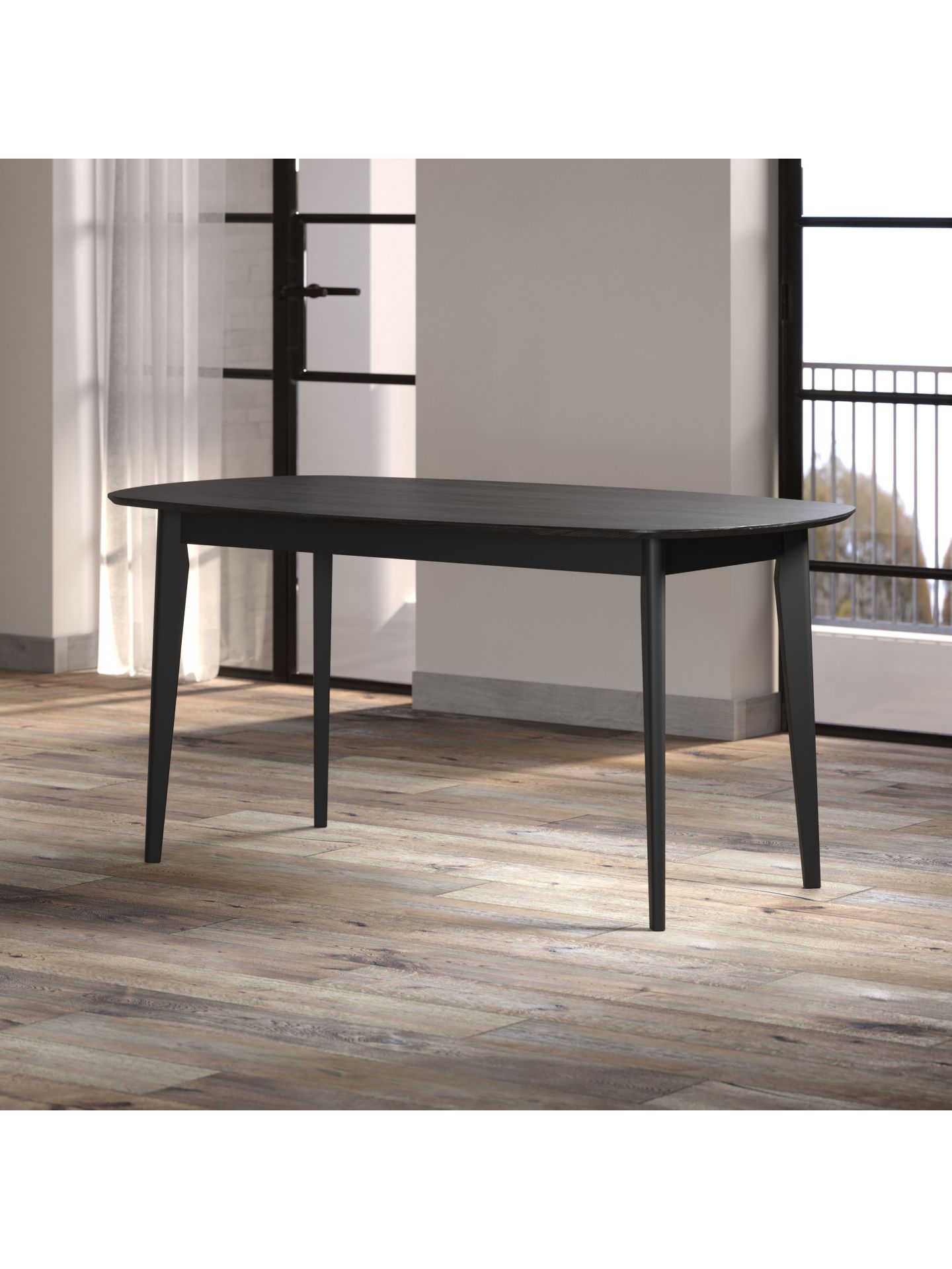 trendteam Ronin Esstisch Esche Schwarz Massivholz
