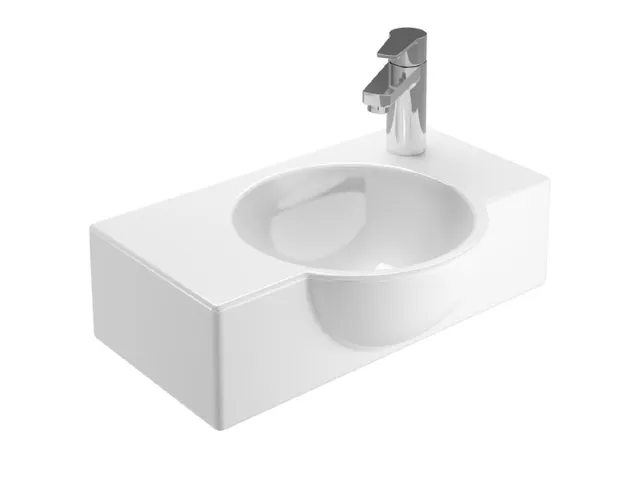 Treos Serie 800 Handwaschbecken 400x260 weiß mit Hahnloch