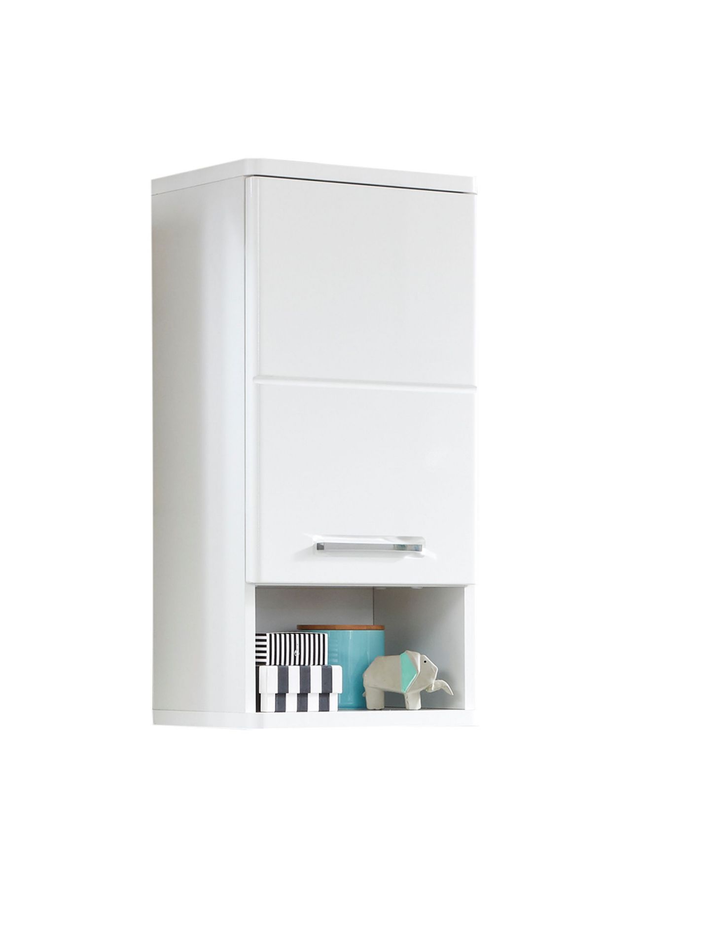 trendteam Badezimmer Monte Hängeschrank Weiß Hochglanz