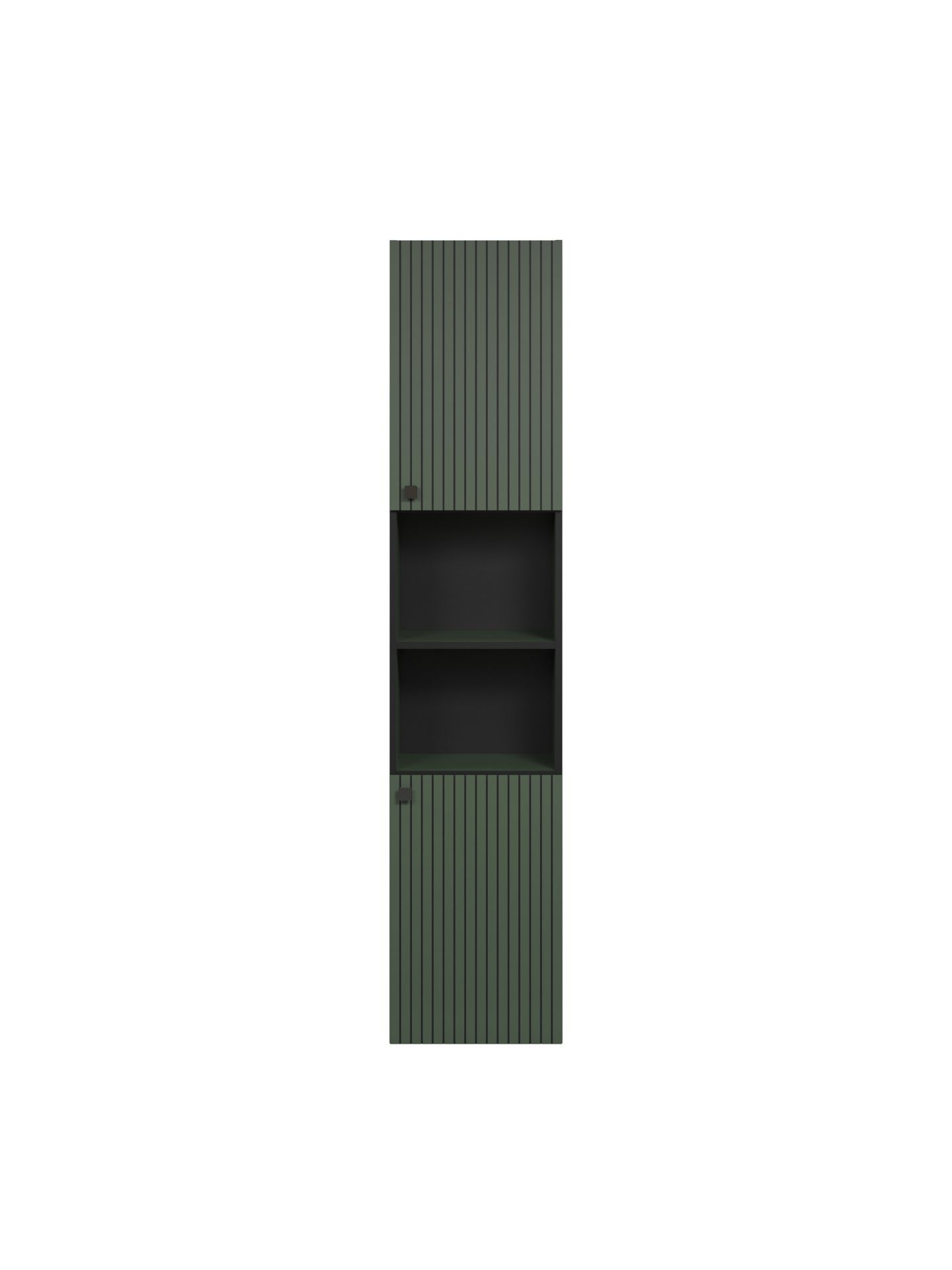 trendteam PureBliss Hochschrank Grün Schwarze Rillen