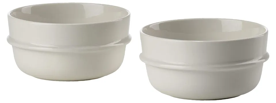 Zone Denmark INU Schale 12cm Steinzeug Offwhite 0,4L 2 Stück