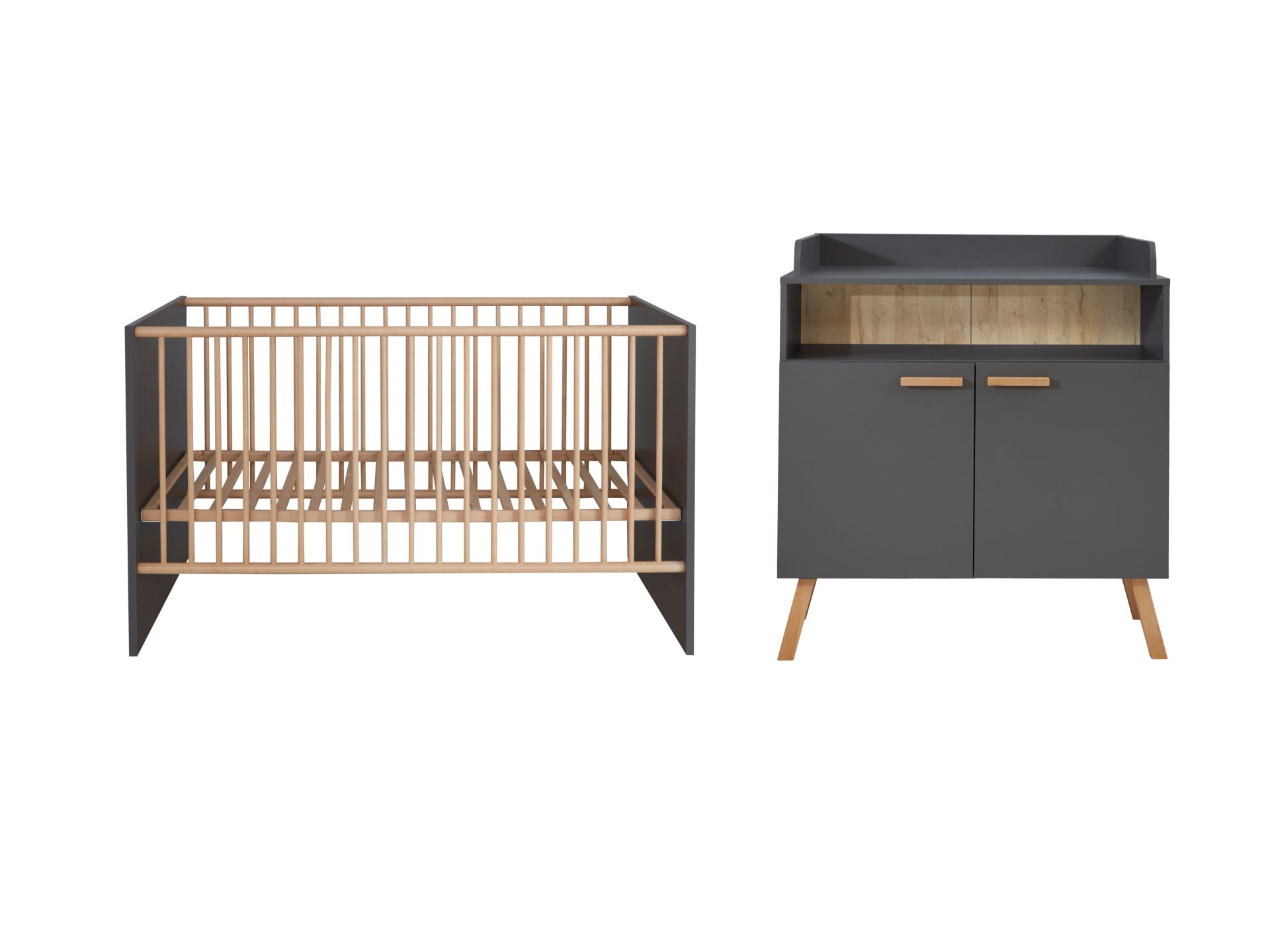 trendteam Mats Babyzimmer Kombination grau