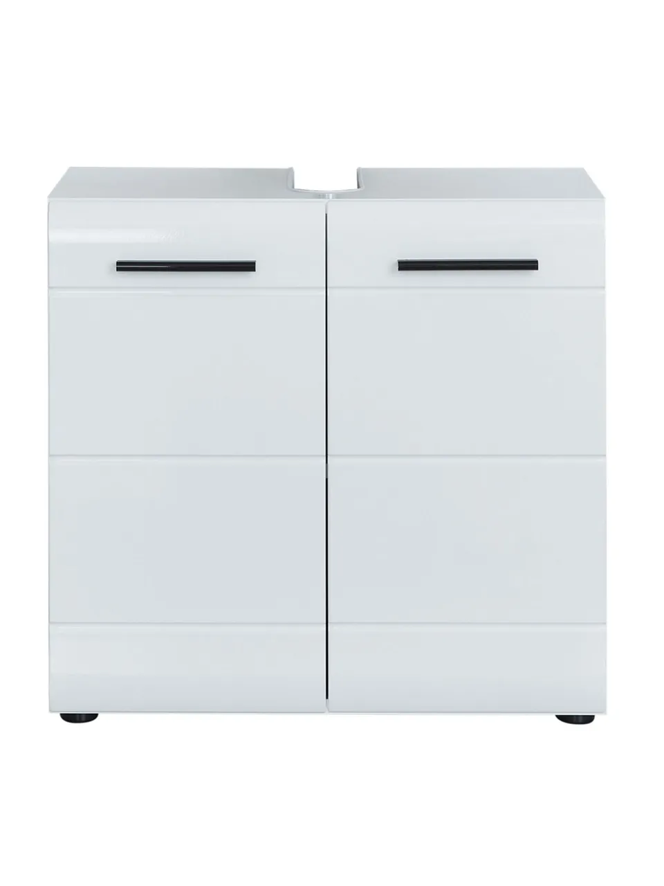 trendteam SkinGlossLine Waschbecken-Unterschrank Weiß HG