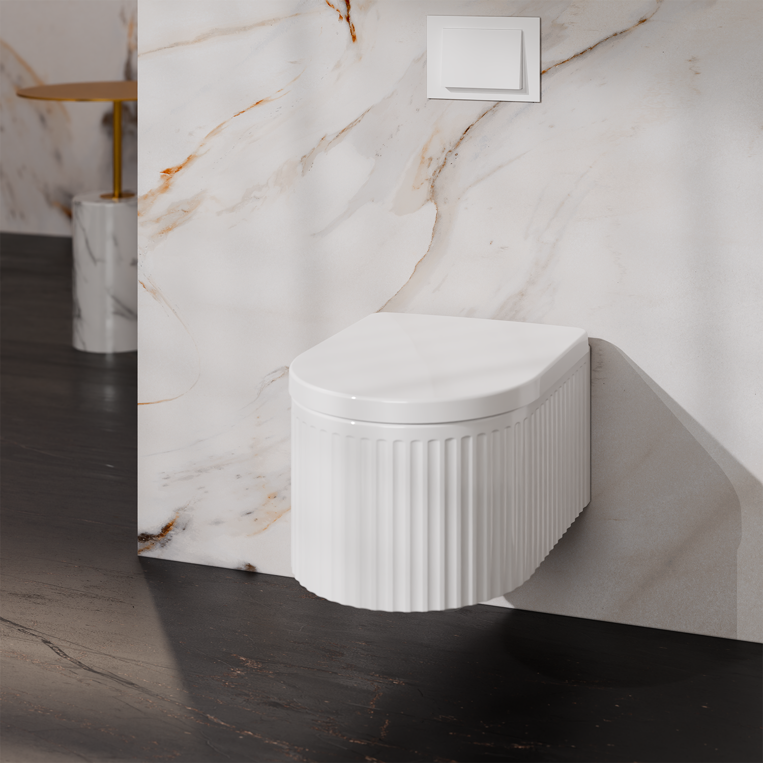 Treos Serie 810 Wand-WC Set Weiß Spülrandlos 49 cm