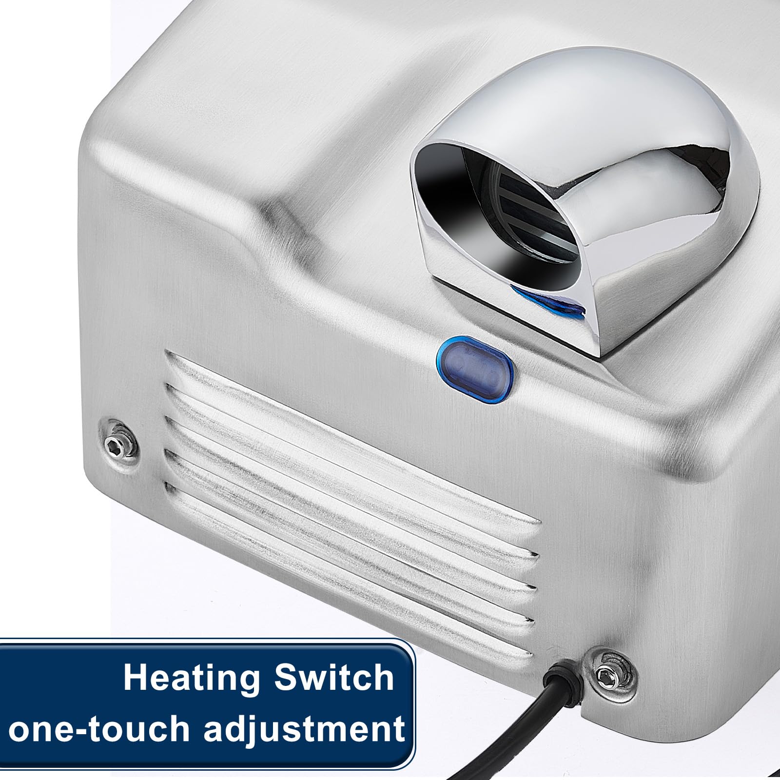 Pollock Händetrockner Edelstahl Wand 1600 W Sensor