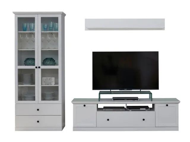 trendteam smart living BrandsonBaxter Anbauwand weiß Wohnzimmer
