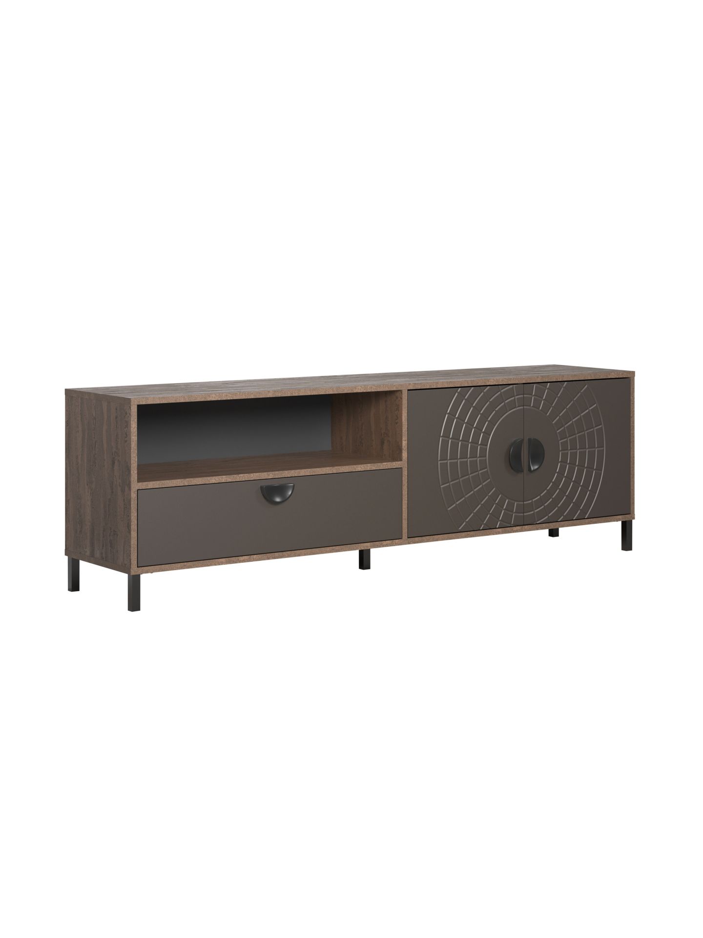 trendteam Fusion TV-Lowboard Rostoptik Perlbronze