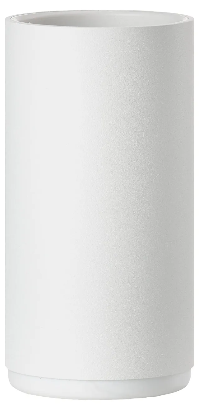 Zone Denmark Rim Zahnbürstenbecher Weiß 7x13,6 cm Alu