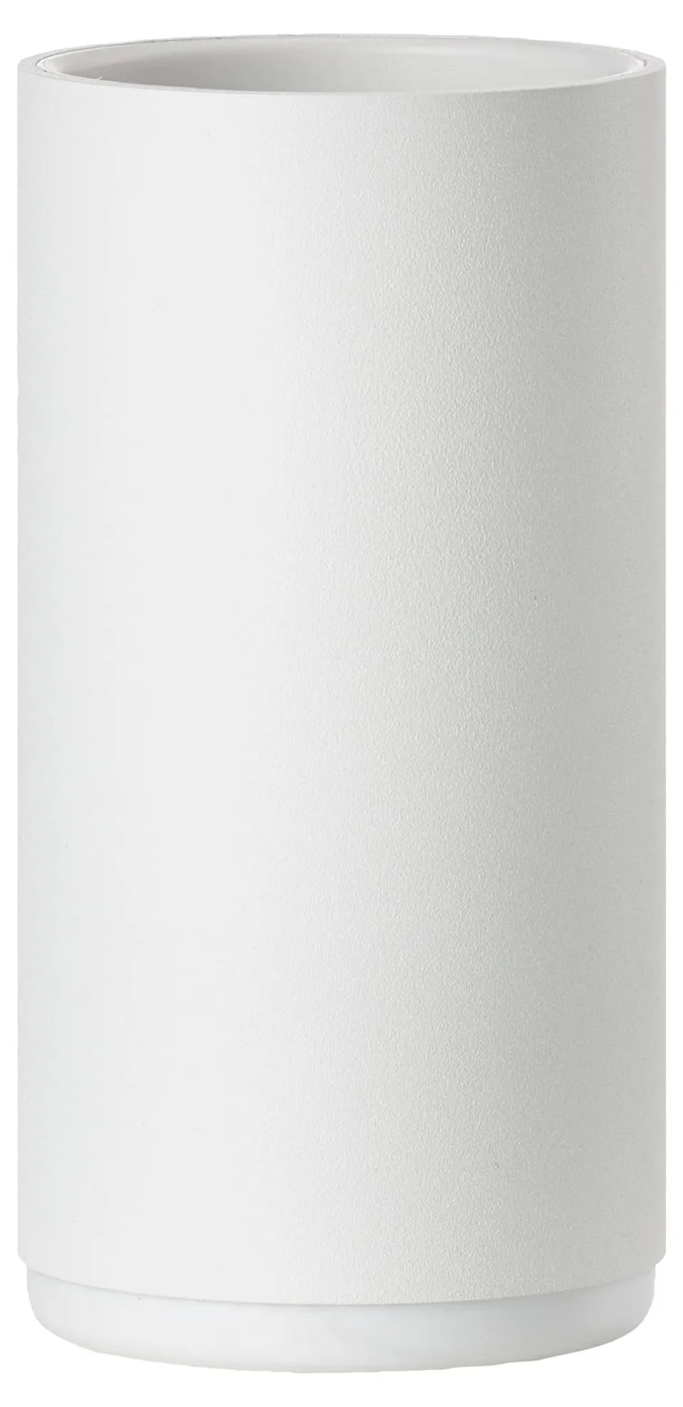 Zone Denmark Rim Zahnbürstenbecher Weiß 7x13,6 cm Alu