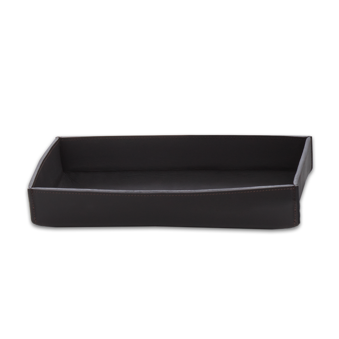 Decor Walther NAPPA TAB Tablett Small Schneeweiß Leder