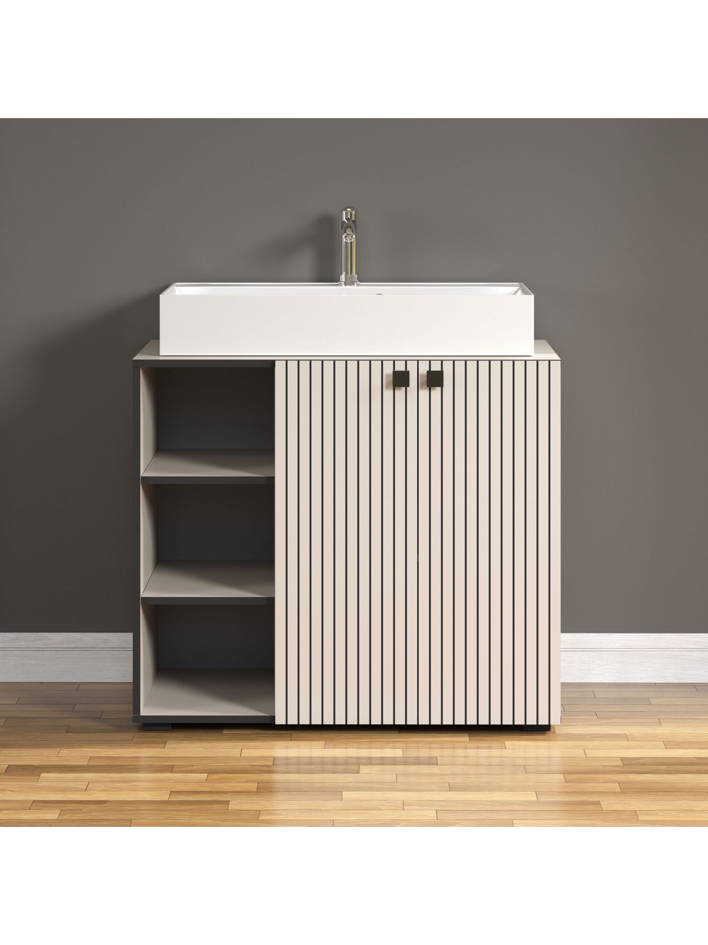 trendteam PureBliss Waschbeckenunterschrank Cashmere