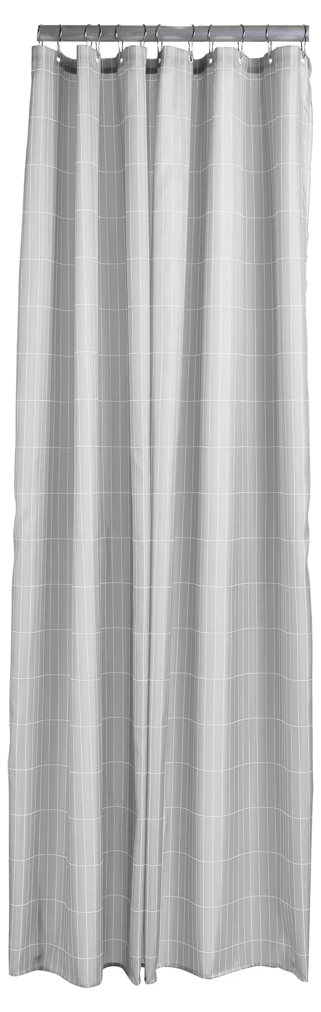 Zone Denmark Tiles Duschvorhang Soft Grey 180x200 cm Polyester