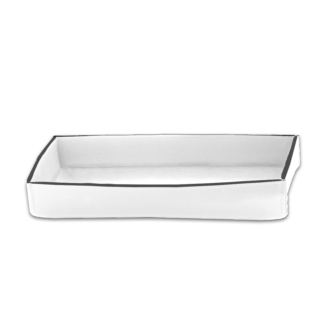 Decor Walther NAPPA TAB Tablett Small Schneeweiß Leder