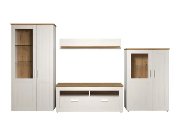 trendteam Shade Anbauwand weiß Artisan Eiche