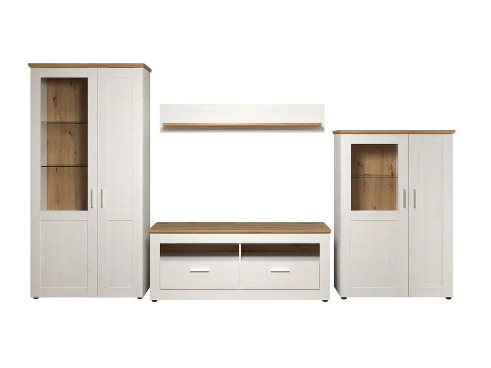 trendteam Shade Anbauwand weiß Artisan Eiche